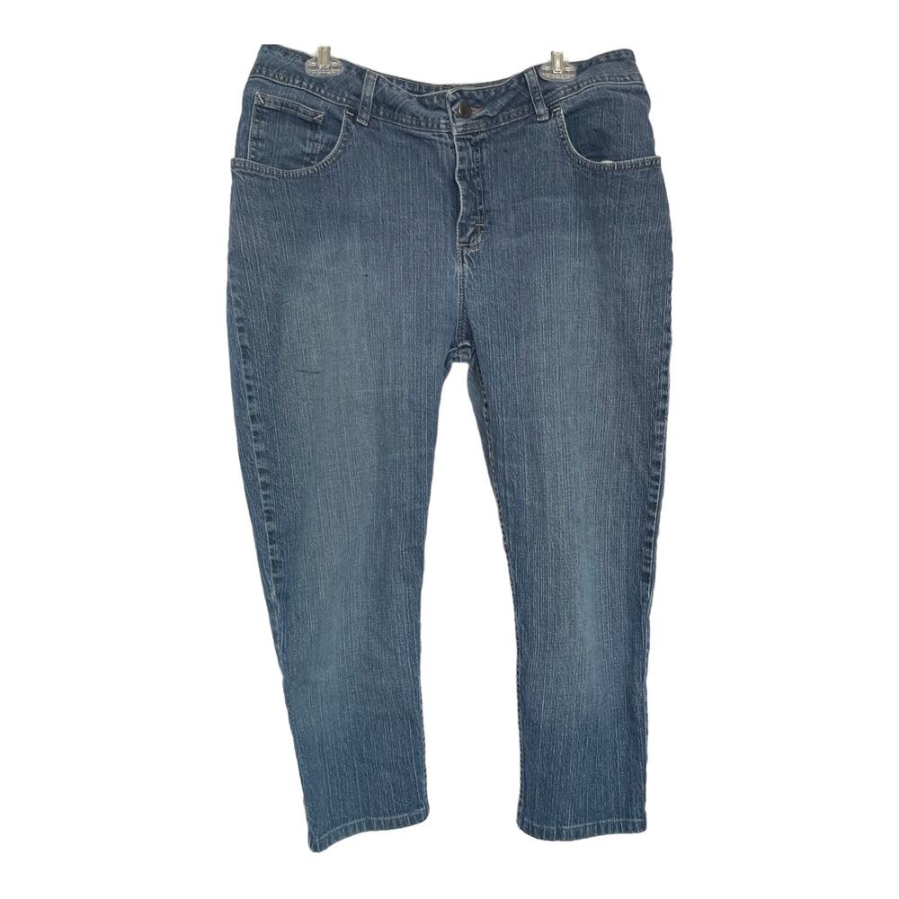 SKU 1604 Riders by Lee Women's Blue Jeans Size 16W Relaxed Fit High Rise